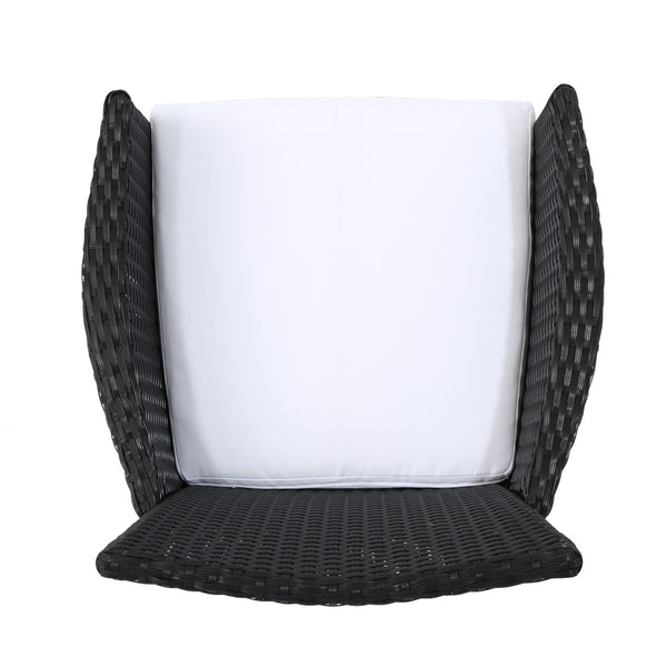 English Elm Christopher Knight Home® - Malta Dining Chair Set Of 2 - Modern Wicker Design, Durable Stainless Steel Frame For Style And Comfort 56447.00ABWHI