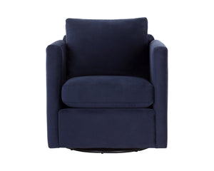 Sunpan GEORGIE Swivel Lounge Chair in Abbington Navy – Modern Comfort, Stylish Design for Any Space 110632