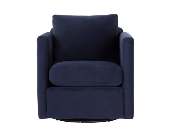Sunpan GEORGIE Swivel Lounge Chair in Abbington Navy – Modern Comfort, Stylish Design for Any Space 110632