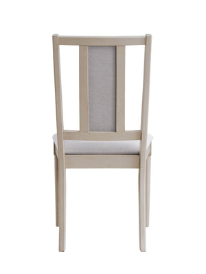 English Elm Marta Beige Linen Side Chairs Set of 2 — Padded 20" Seat, Double Pedestal Base, Natural Wood Finish B2726P266132