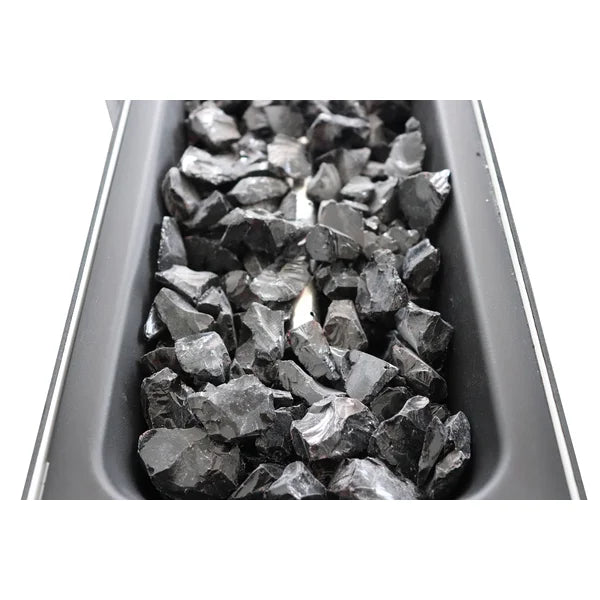 English Elm 43" Rectangular Fire Pit with 50,000 BTU, Smoked Glass Windshield, Steel Frame, Concealed Tank Cover B120S00049