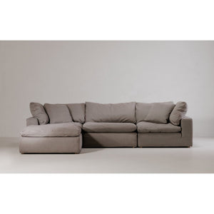 English Elm Clay Slipper Chair Modular Living Room Accent with Feather Blend Cushion Fabric B2769P504415