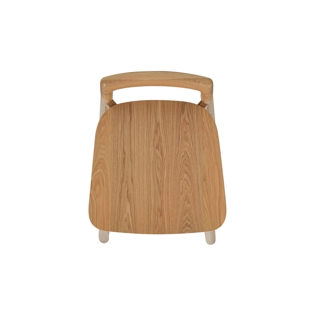 English Elm Jennifer Taylor Home - Sven Solid Blonde Ash Counter Stool 26.5" Height, Modern Minimalist Low Back, Black Iron Footrest B2719P238392