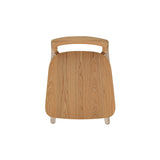 English Elm Sven 26.5" Modern Minimalist Low Back Wood Counter Stool, Natural Blonde Ash Wood