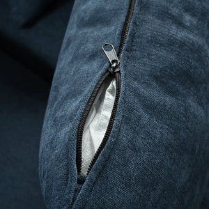 English Elm U_Style Modular U-Shaped Corner Sofa with Two Ottomans, 6-Seat Polyester Comfort, Removable Covers Blue WY000429AAC