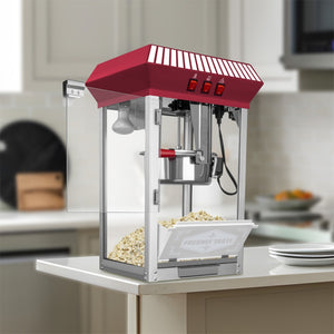 English Elm Commercial Popcorn Machine 12 Oz Steel Kettle Tempered Glass Warming Deck 800w W2841P265056