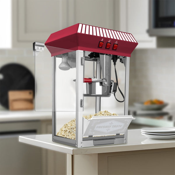 English Elm Commercial Popcorn Machine 12 Oz Steel Kettle Tempered Glass Warming Deck 800w W2841P265056