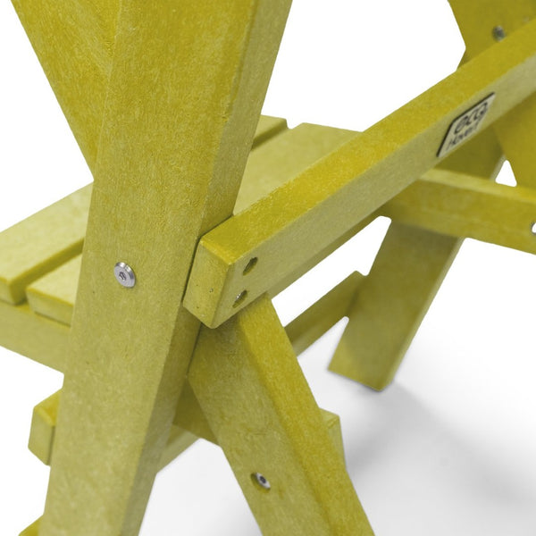 English Elm Harbor Point Recycled Hdpe Outdoor Folding Bar Stool Patio Deck All Season Seating Yellow B2745P409653