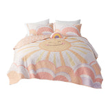 Urban Habitat Kids Dawn Casual Reversible Sunshine Printed Cotton Quilt Set with Throw Pillow UHK13-0187 Yellow/Coral