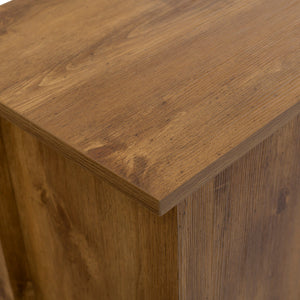 English Elm Walker Edison - Modern Barnwood 70" TV Stand with 3 Open Shelves, Adjustable Storage, 250 lb Capacity, Cord Management B185P169321