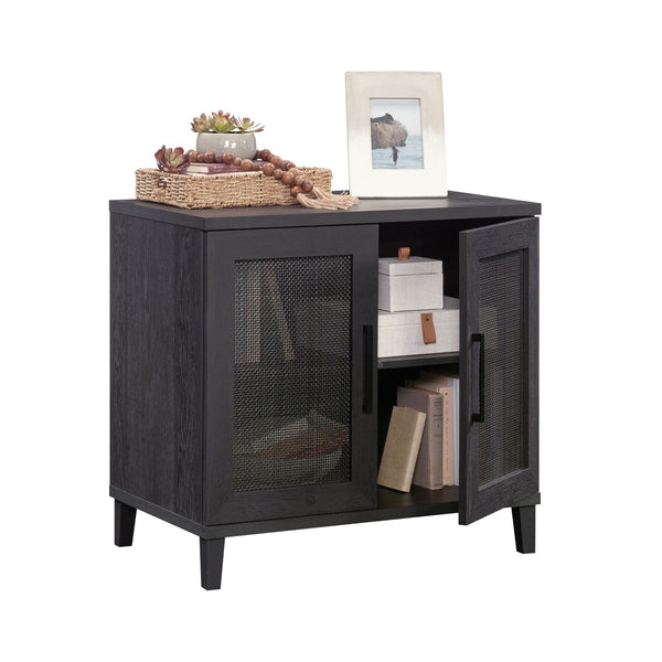 English Elm Library Base - Modern Black Storage Solution With Adjustable Shelves For Small Spaces & Versatile Use B356P402766