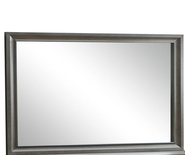 English Elm Madrid Contemporary Decorative Wall Mirror with Unique Shaped Frame, Laminate Wood Grain Finish, 37x46 inchesMadrid Contemporary Decorative Wall Mirror with Unique Shaped Frame, Laminate Wood Grain Finish, 37x46 inches Gray 3 L x 49 W x 39 H B078P286018