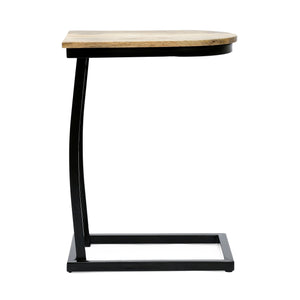 English Elm Christopher Knight Home® - C C table Honey Mango Wood C-Shape End Table with Iron Frame, Handcrafted Durable 14x18x24 Inches 70356.00