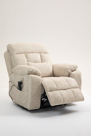 English Elm Old Oversized Electric Lift Chair With Dual Motors, Heating, Massage, And 180° Recline For Comfort W547S00053