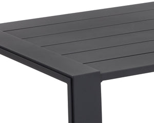 Sunpan Grado Coffee Table – Modern Outdoor Design with Durable Powder Coated Aluminum for All Elements