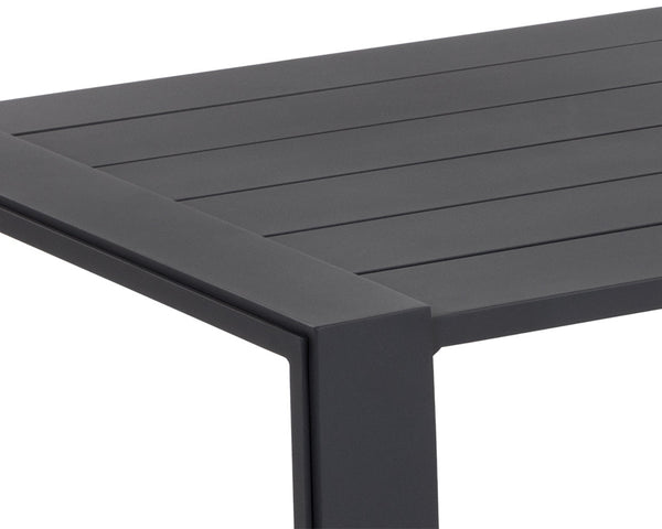 Sunpan Grado Coffee Table – Modern Outdoor Design with Durable Powder Coated Aluminum for All Elements