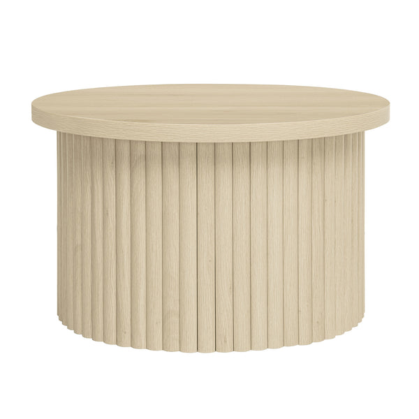 English Elm Coffee Table Set Of 2 - Modern Round Accent Tables For Stylish Living Room & Small Apartments W688P248113