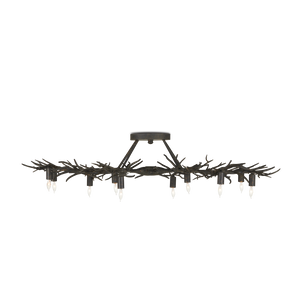 Rainforest Bronze Semi-Flush Mount Light Fixture - Nature-Inspired Design for Modern Spaces