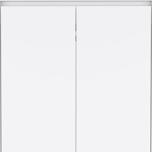 HomeRoots 71" White Wood Dresser - Versatile Two Door, Two Drawer Storage Solution for Modern Homes & Décor 520128