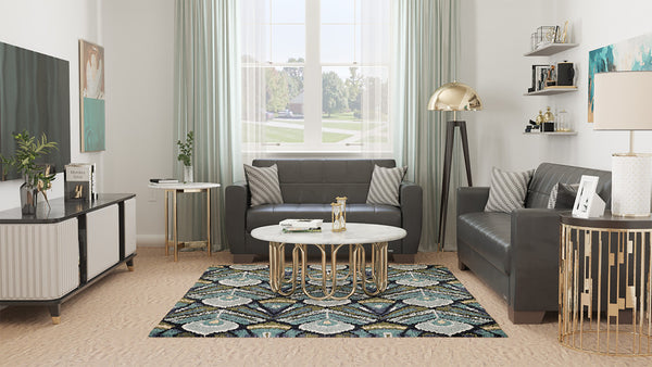 Homeroots 52" Black Brown Faux Leather Futon Convertible Sleeper Love Seat With Storage And Toss Pillows   520146