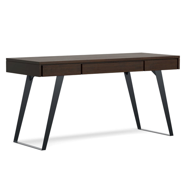 English Elm Lowry - Industrial-Style Desk In Distressed Hickory Brown With Metal Accents & Ample Storage Space B136P158878