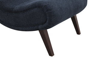 OSP Home Furnishings Hawkins Lounger with Ottoman Indigo