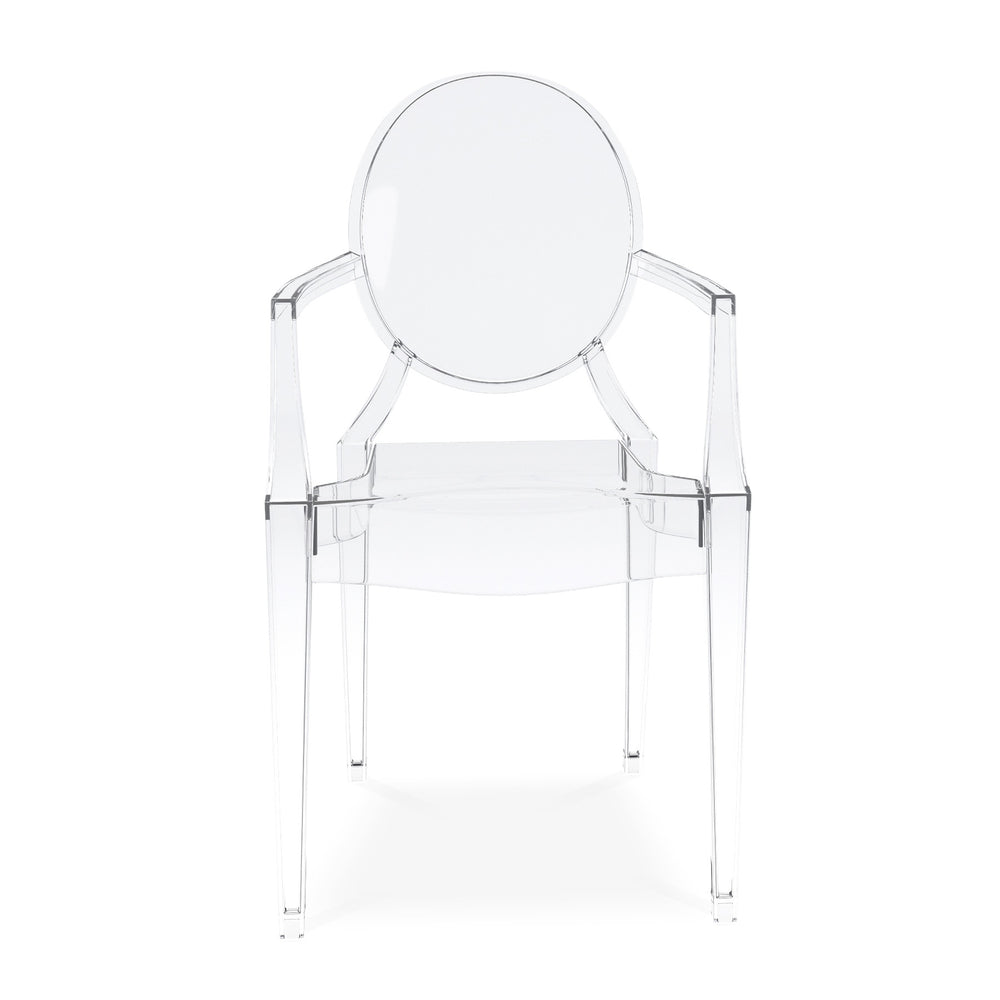 Homeroots Clear Acrylic King Louis Back Dining Arm Chair  Acrylic 520270