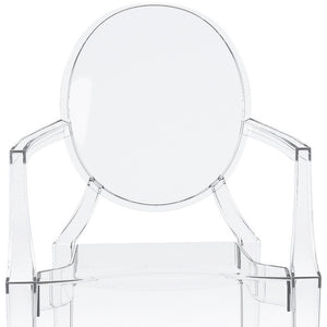 Homeroots Clear Acrylic King Louis Back Dining Arm Chair  Acrylic 520270
