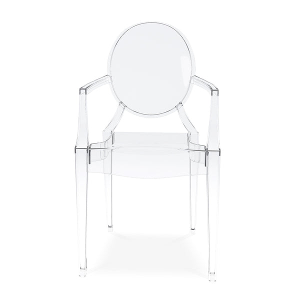 Homeroots Clear Acrylic King Louis Back Dining Arm Chair  Acrylic 520270