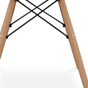 Homeroots Green And Natural Heavy Duty Plastic And Solid Wood Dining Arm Chair  Wood 520281