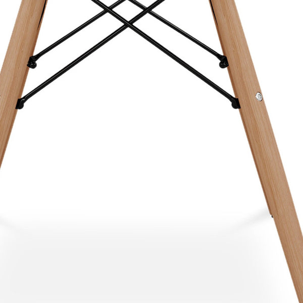 Homeroots White And Natural Heavy Duty Plastic And Solid Wood Dining Arm Chair  Plastic 520283