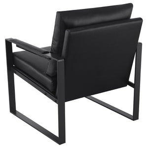 English Elm Goldbriar Vegan Leather Accent Chair with Gunmetal Sled Frame for Modern Interiors B062P451717