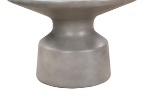 HomeRoots 24" Gray Concrete Round Coffee Table - Modern Minimalist Design for Chic Living Rooms & Lounges 520586