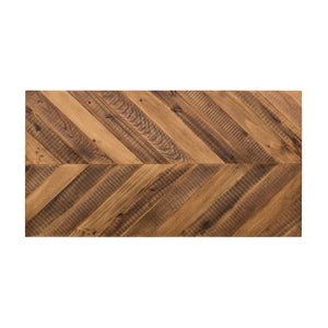 Homeroots 46" Brown And Brass Concrete And Brass Coffee Table With Shelf   520593