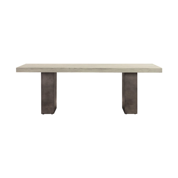 Homeroots 24" Gray And Dark Gray Solid Wood And Concrete Coffee Table   520640