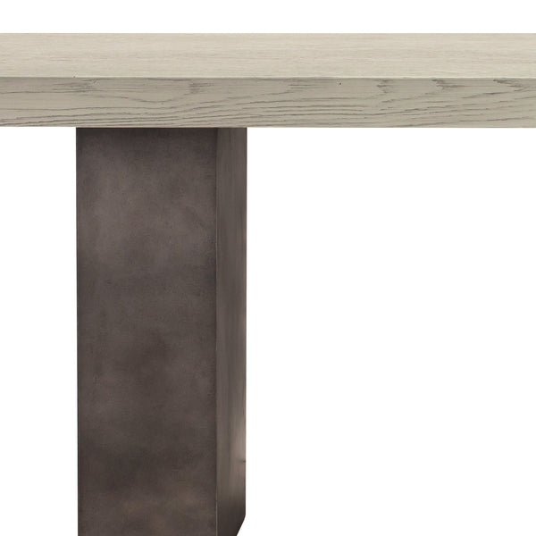Homeroots 24" Gray And Dark Gray Solid Wood And Concrete Coffee Table   520640