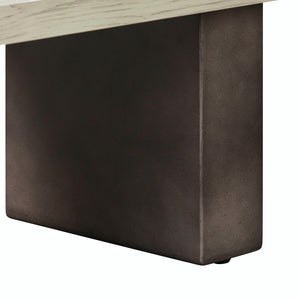 Homeroots 24" Gray And Dark Gray Solid Wood And Concrete Coffee Table   520640