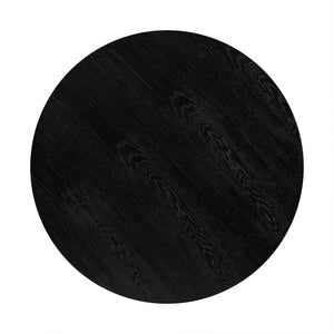 Homeroots 32" Black And Brown Solid Wood And Metal Round Coffee Table   520643