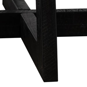 Homeroots 36" Gray And Black Concrete And Solid Wood Round Coffee Table   520650