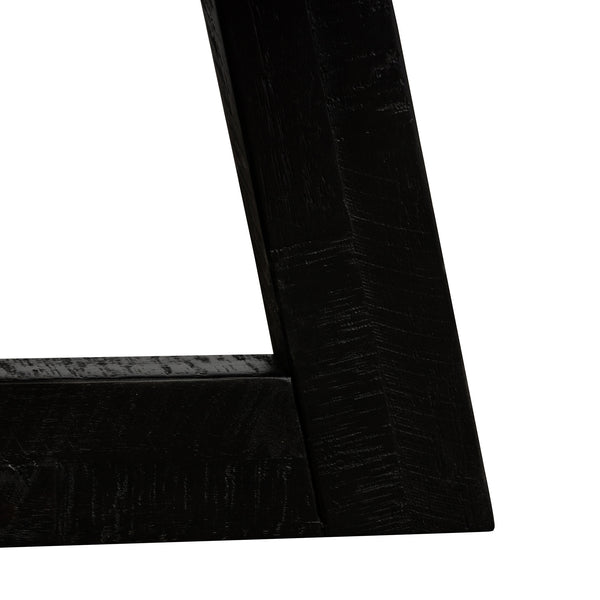 Homeroots 36" Gray And Black Concrete And Solid Wood Round Coffee Table   520650