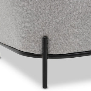 Homeroots 34" Gray And Black Fabric Cushioned Arm Chair   520669