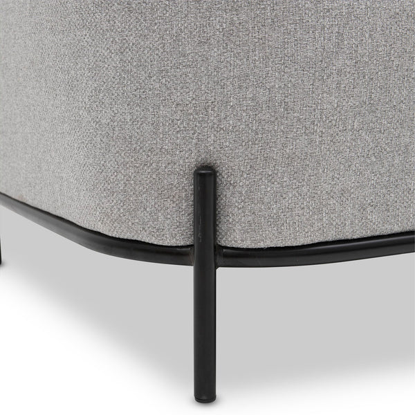 Homeroots 34" Gray And Black Fabric Cushioned Arm Chair   520669