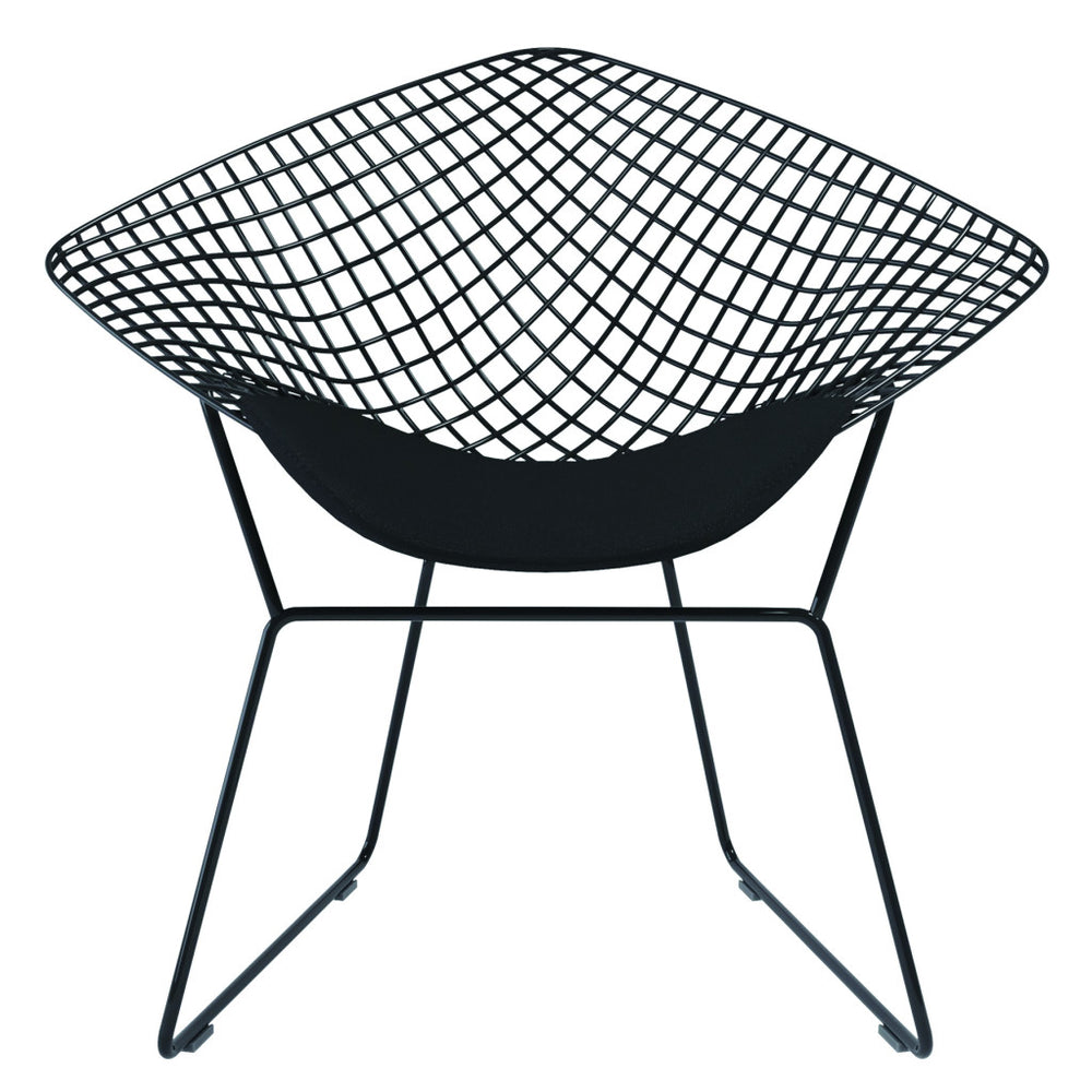 Homeroots 32" Black Metal Lounge Chair With Pad   520670