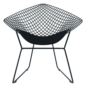 Homeroots 32" Black Metal Lounge Chair With Pad   520670