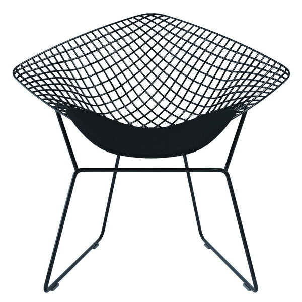 Homeroots 32" Black Metal Lounge Chair With Pad   520670
