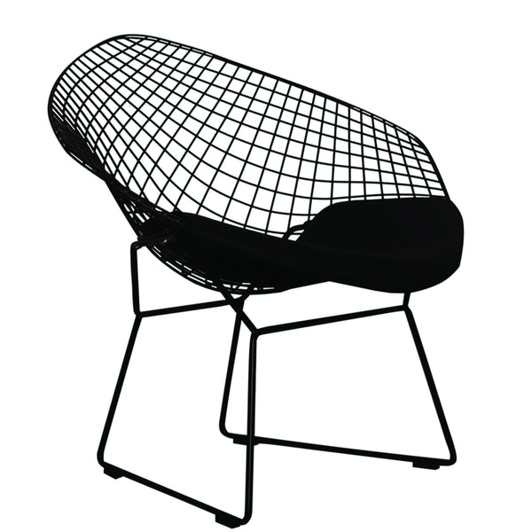 Homeroots 32" Black Metal Lounge Chair With Pad   520670
