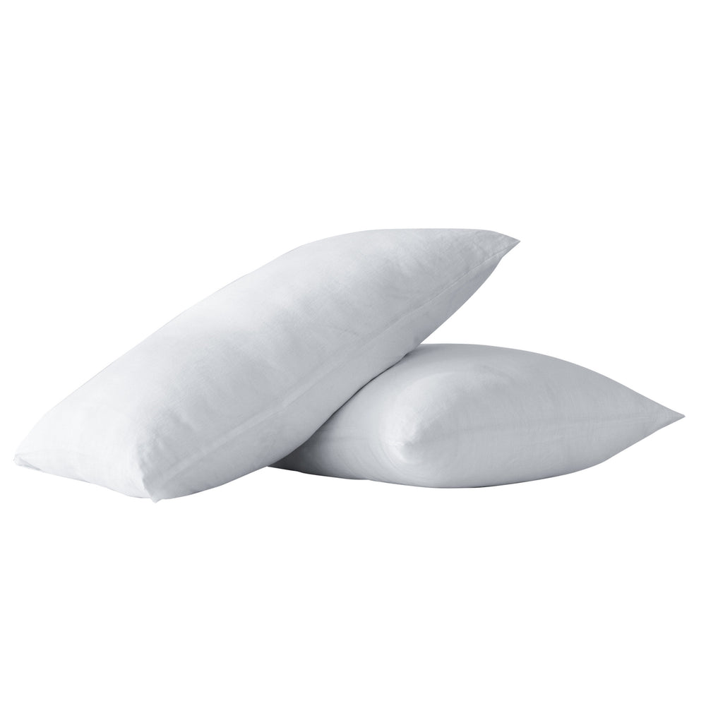 Homeroots Set Of Two White Linen King Pillowcases  Linen 520689