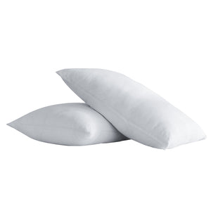 Homeroots Set Of Two White Linen King Pillowcases  Linen 520689