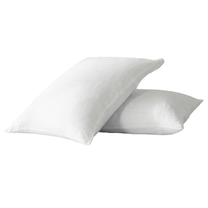 Homeroots Set Of Two Ivory Linen Pillowcases Soft White Linen 520690