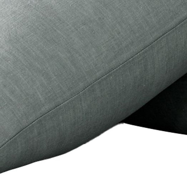 Homeroots Set Of Two Blue Linen Pillowcases Sea Glass Linen 520693